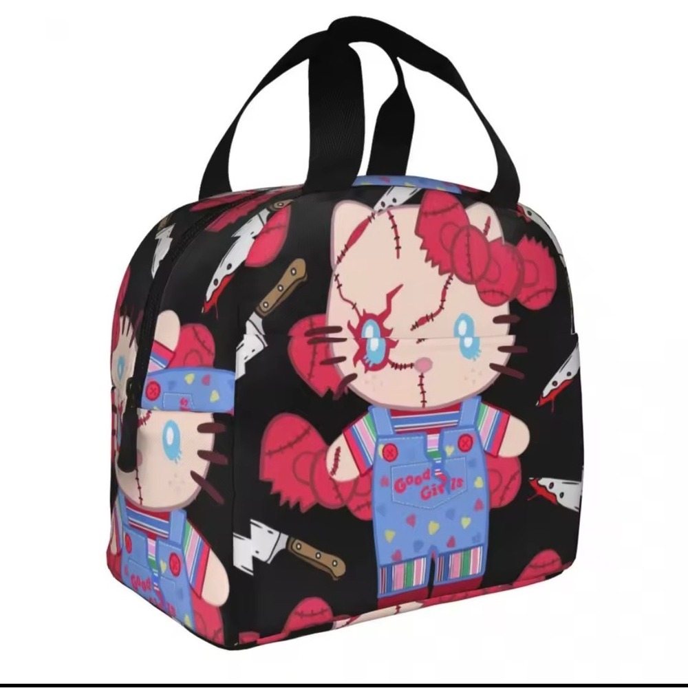 Hello Kitty Chucky Lunch Bag Insulated Cooler Bag Reusable Tote - Picture 2 of 10